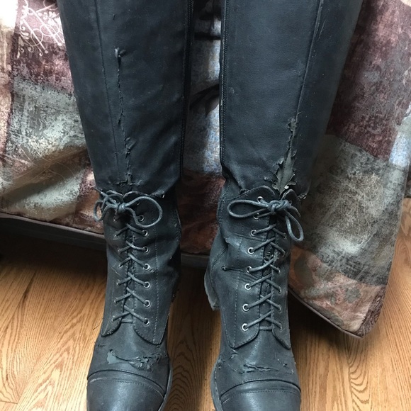 Ed Hardy knee high boots - Picture 8 of 9